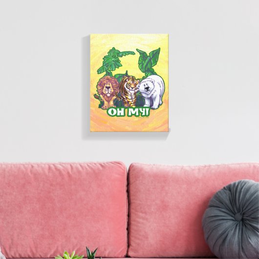 Lions Tiger Beren Oh Mijn Canvas Afdruk (Insitu (Woonkamer))