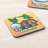 Lions Tiger Beren Oh mijn nagels Bier Onderzetter (Linkerzijde)