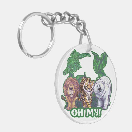 Lions Tiger Beren Oh Mijn Sleutelhanger (Voorkant Links)