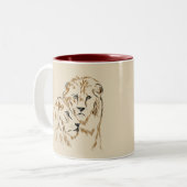 Lions Tweekleurige Koffiemok (Voorkant links)