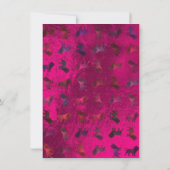 Lions Vivid Pink Makeup White Glitter 16th Bridal Kaart (Achterkant)