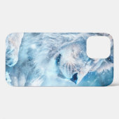 Lionsneeuw die op een kunstdier ligt Case-Mate iPhone case (Achterkant (horizontaal))