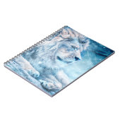 Lionsneeuw die op een kunstdier ligt notitieboek (Linkerzijde)