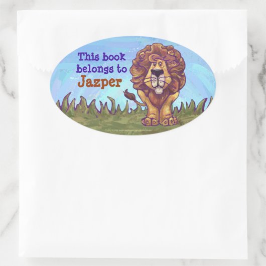 Lionstaal Ovale Sticker (Tas)