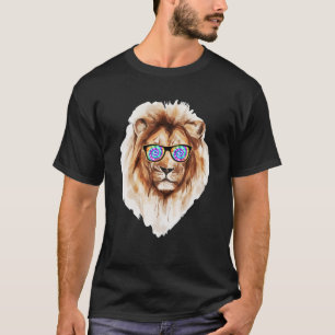 lionstijl met zonnebrillen kleurstof voor t-shirt