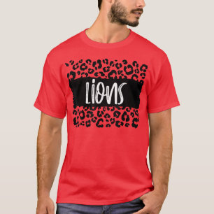 Lionteam Mascot School Spirit Game Night Leopard T-shirt