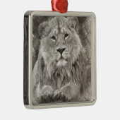 Liontekening Metalen Ornament (Rechts)