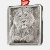 Liontekening Metalen Ornament (Links)