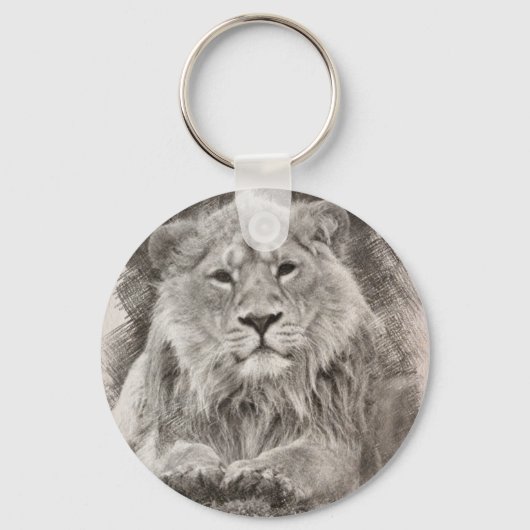 Liontekening Sleutelhanger (Voorkant)