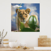 LIONTHEID EN ORCHID POSTER (Keuken)