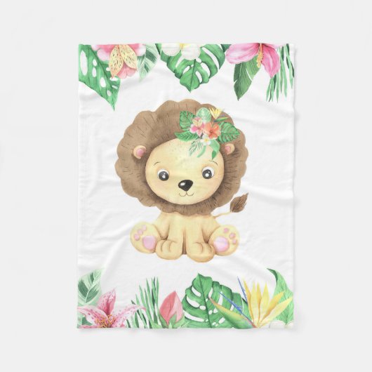 LionventilatorWaterverf Fleece Deken (Voorkant)