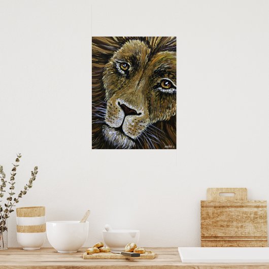 Lionverfdrukken Poster (Keuken)