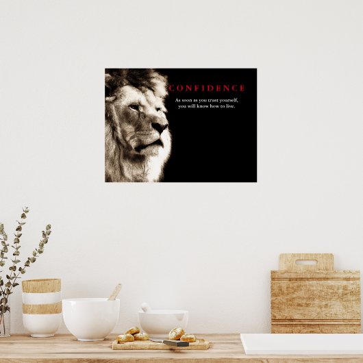 Lionvertrouwensprijsopgave Inspirerend Poster (Keuken)