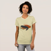 Lionvis - Pterois - Lion Fish Antiek Engraving T-shirt (Voorkant volledig)