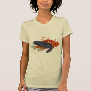 Lionvis - Pterois - Lion Fish Antiek Engraving T-shirt