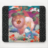 LIONZ EN DRAGONZ chow en kat - Mousepad Muismat (Voorkant)