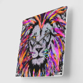 Lionzijde - Realistisch leeuwenkoppeling wandklok (Hoek)