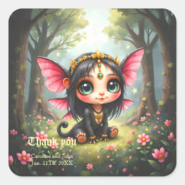Liora – Bewaarder van Kleine Sterren. Vierkante Sticker