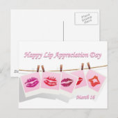 Lip appreciation Day March 16 Briefkaart (Voorkant / Achterkant)