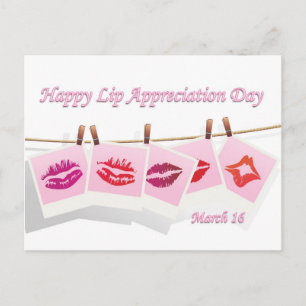 Lip appreciation Day March 16 Briefkaart