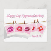 Lip appreciation Day March 16 Briefkaart (Voorkant)