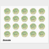 Lip Balm Etiket Groen Waterverf & Goud (Vel)