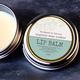 Lip Balm Etiket Modern Stofblauw