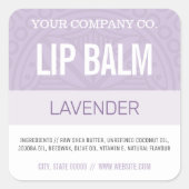 Lip Balm Label - Lavender - 1,25-inch vierkant (Voorkant)