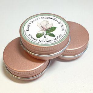Lip Balm Label met Bleke roze vlakke illustratie