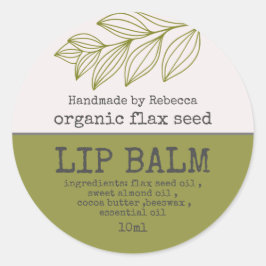 Lip Balm Label Modern Green