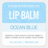 Lip Balm Label - Ocean Blue - 1,25-inch vierkant (Voorkant)