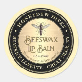 Lip Balm Label Queen, Metallic Gold en Black (Voorkant)