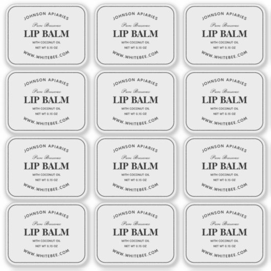 Lip Balm-labels wissen Sticker (Voorkant)