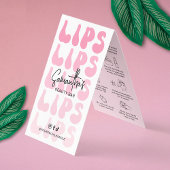 Lip Blush Aftercare Retro Roze Logo PMU Lip Tattoo Visitekaartje
