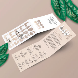 Lip Blush Care Instructies Retro Beige Logo PMU Visitekaartje