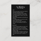 Lip Blush Nazorg Kaart w / Dubbelzijdig ontwerp Visitekaartje (Achterkant)