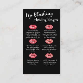 Lip Blush Nazorg Kaart w / Dubbelzijdig ontwerp Visitekaartje