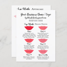 Lip Blush-stadia van genezing en nazorg Briefkaart