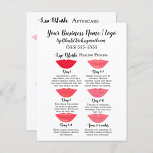 Lip Blush-stadia van genezing en nazorg Briefkaart