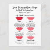 Lip Blush-stadia van genezing en nazorg Briefkaart (Voorkant)