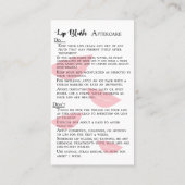 Lip Blush-stadia van genezing en nazorg Visitekaartje (Achterkant)