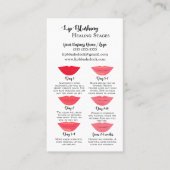 Lip Blush-stadia van genezing en nazorg Visitekaartje (Voorkant)