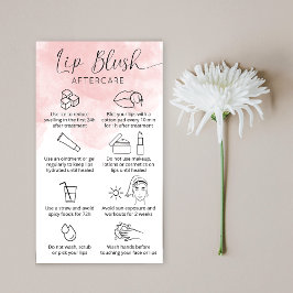 Lip Blush Tattoo Aftercare Guide Roze Waterverf Visitekaartje