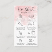 Lip Blush Tattoo Aftercare Guide Roze Waterverf Visitekaartje (Voorkant)