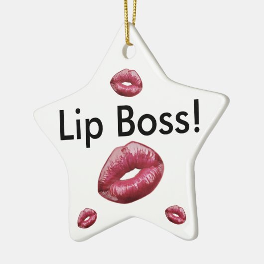 Lip Boss-kerstversiering Keramisch Ornament (Links)