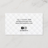 Lip Boss Makeup Artist Pink Lips & Crown Modern Visitekaartje (Achterkant)