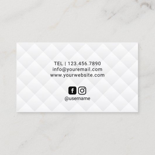 Lip Boss Makeup Artist Pink Lips & Crown Modern Visitekaartje (Achterkant)