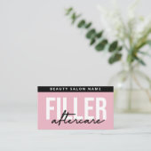 Lip Filler Botox Aftercare Instructions Editable B Visitekaartje (Staand voorkant)