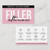 Lip Filler Botox Aftercare Instructions Editable B Visitekaartje (Voorkant / Achterkant)