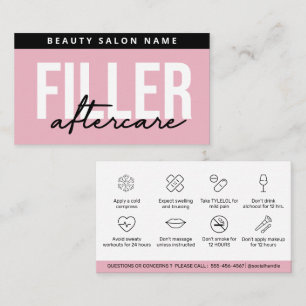 Lip Filler Botox Aftercare Instructions Editable B Visitekaartje